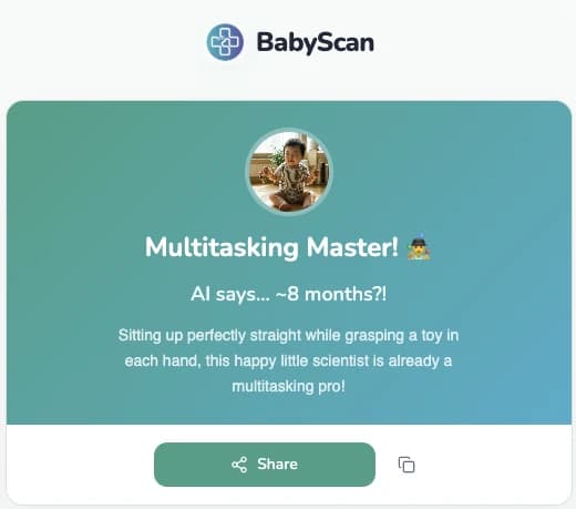 BabyScan, an experiment in MoDoc AI Lab, estimating a child's developmental age from a photo